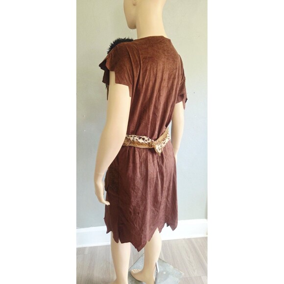 Caveman Costume Unisex Adult OS Halloween Outfit Faux Fur Rubies Club Tags Kmart - Picture 8 of 16